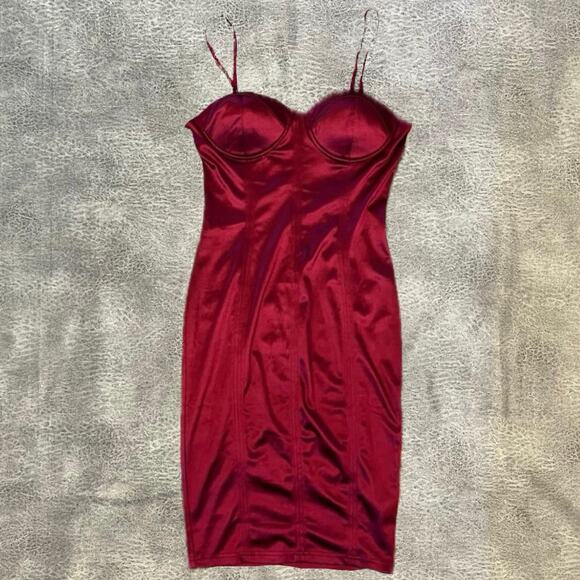 Entry Womens Red Body Con Midi Dress - Picture 1 of 8